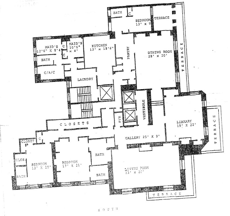 Floor Plan of 740 Park