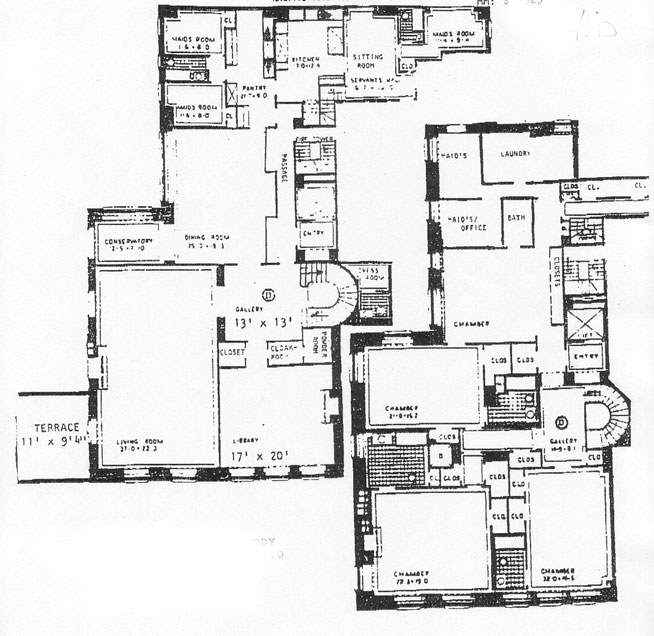 Floor Plan of 740 Park
